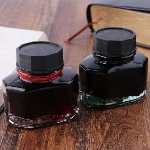 W3JD 50ml Bottled Glass Smooth Writing Fountain Pen Ink Refill School Student Stationery Office Supplies