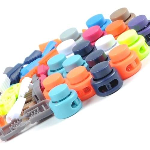 2 Hole Toggle Shoelaces Buckle Bread Clip Stopper Cord Buckles Bag Parts Accessories Lock DIY Sneaker Kits