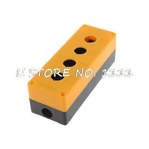 7/8" Push Button Protective Case 4 Stations Switch Control Box w Screws