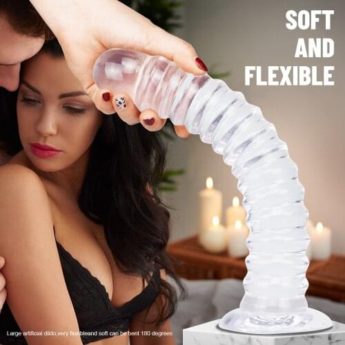 Huge Anal Dildo Butt Plug Sex Toy Soft Long Anal Expansion Vagina Stimulate for Women Suction Cup Big Dick Masturbator Adult Toy