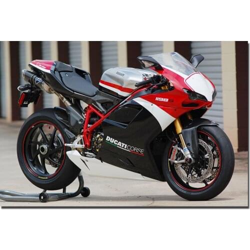 Ducati 1198S Motorcycle Poster Canvas Cloth Fabric Print Painting for Home Decor Wall Art Picture