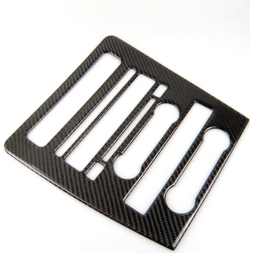 CARMON For Ford Mustang 2009-2013 Carbon Fiber Sticker Central Control CD Panel Cover Trim Interior Decoration Auto Sticker