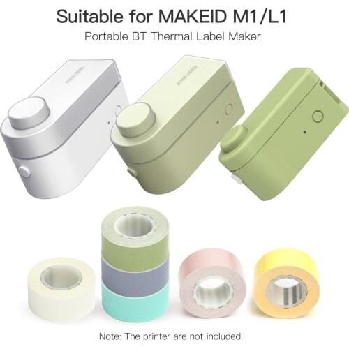 MAKEID Adhesive Label Paper Thermal Printing Paper Sticker Tape Waterproof Tear-Resistant for MAKEID M1/L1 Label Maker Printer