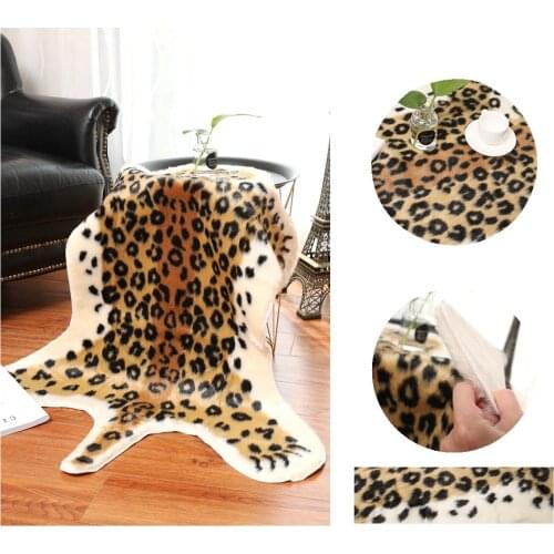 Imitation Animal Skin Carpets Leopard Skin Rugs Home Living Room Bedroom Floor Mats Bedside Carpet Kids Cartoon Room Rug