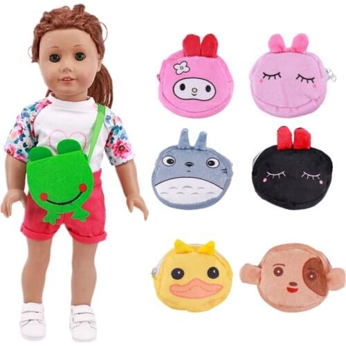 Doll Backpack Frog Monkey Cute for 18 Inch Girl Doll and 43 cm New Born Baby Items and Our Generation