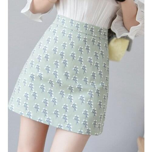 Summer Fashion Fresh Temperament Wild Slim Printed Short Skirt 2020