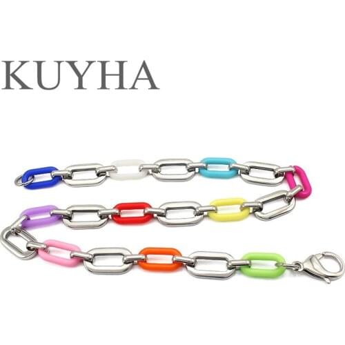 Trendy Colorful Necklaces For Women Crystal acrylic Chain Necklace Korean Style Fashion Party Jewelry