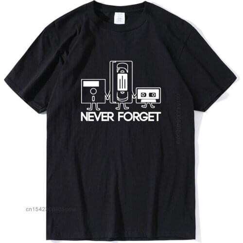 HipHop Fashion New T-Shirts Men Never Forget Floppy Cassette Casual Short Sleeve Tee Men Harajuku T Shirts Male Tops