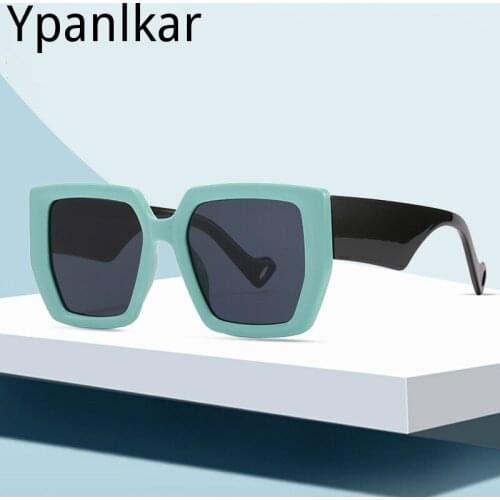 Fashion Sunglasses Women Big Square Sunglasses Men Korean Fashion Brand Design Eyelasses Double Eyewear