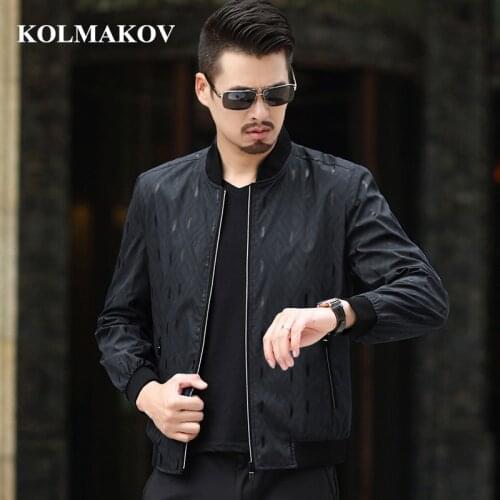 KOLMAKOV 2019 New Mens Jackets and Coats Spring Casual Outwear Printed Coat Homme Hot Sale Short Jacket Men Large Size M-4XL