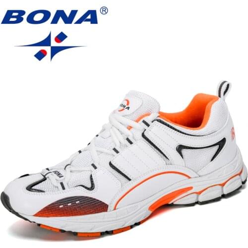 BONA 2019 New Designers Popular Sneakers Men Running Shoes Outdoor Walking Sport Shoes Soft Sole Men krasovk Jogging Footwear