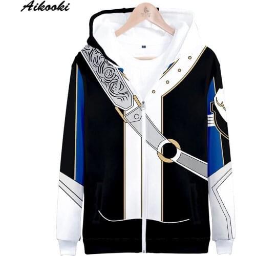 2021 New Aikooki Fire Emblem Zipper Hoodies Men/Women Sweatshirt Hoody 3D Game Fire Emblem Hooded Boys/Girls Casual Clothes
