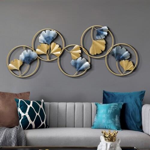 Sitting room decoration accessories homel Sofa setting wall hotel bed plant design Wrought iron metal bedroom decor aesthetic