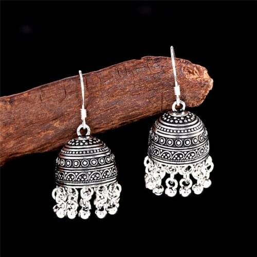 May New Arrived Women Thai Silver Ethnic Style Fashion Vintage Earrings