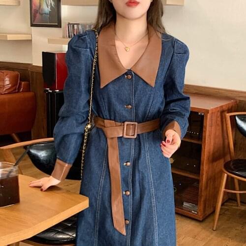 Pinkou Fashion Denim Dresses