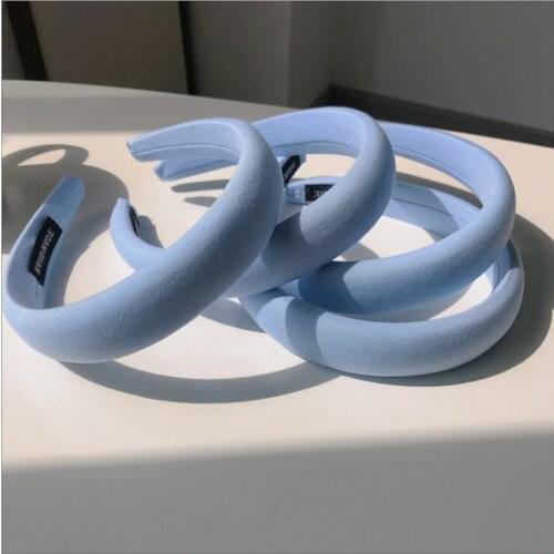 Girly color hairbands into macaron sponge to increase pure color headbands spring and summer new hair accessories