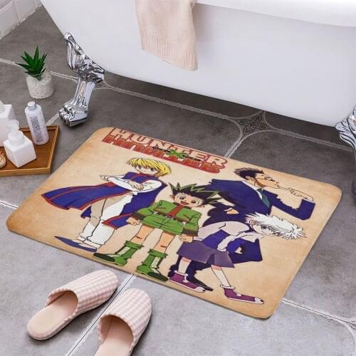 Hunter x hunter characters Anti-slip Doormat Vacuuming Water Absorbing Kitchen Bedroon Bath Floor Mats Home Entrance Home Decora