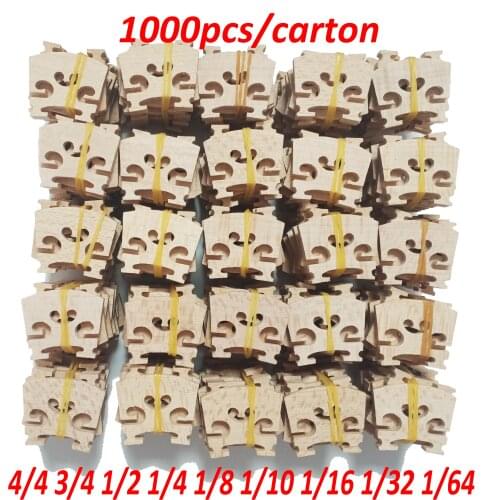 1000pcs D level Violin Bridges 4/4 3/4 1/2 1/4 1/8 1/10 1/16 1/32 1/64 violin normal Bridge Maple horse bridge bridge code
