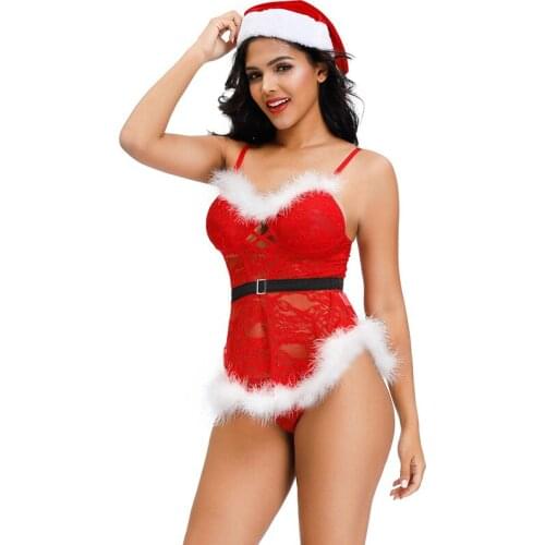 Temperament And Interest Underwear Sexy Cozy Christmas Suit High Quality Jumpsuits Uniform Sexy Pajamas Intimates Nightgown
