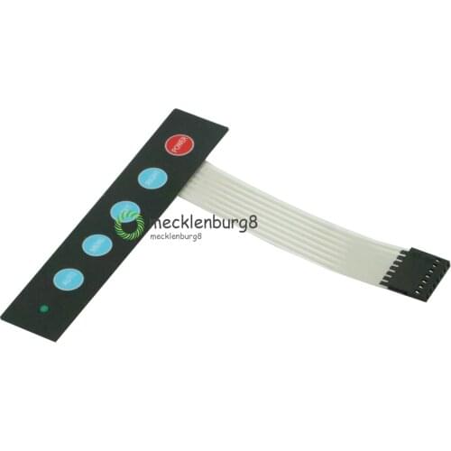 Brand New LED 1x5 Matrix Array 5 Key Membrane Switch Keypad Keyboard Menu Auto 1*5 Keys For Arduino