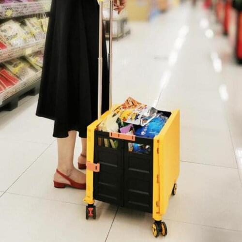 Supermarket Shopping Cart Grocery Shopping Cart Small Trolley Portable Trolley Folding Portable Trolley Food Basket Trolley Home