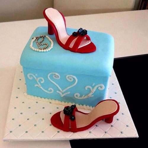 High-Heeled Shoes Fondant Cake Mould Sugar craft Baking Cutter Mold Fondant Cake Decorating Tools 9pcs/Set