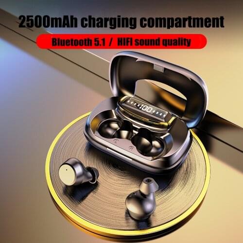 TWS Wireless Bluetooth Headset Touch 2500mAh Charging Compartment Sports Waterproof Earplugs With Microphone Headset