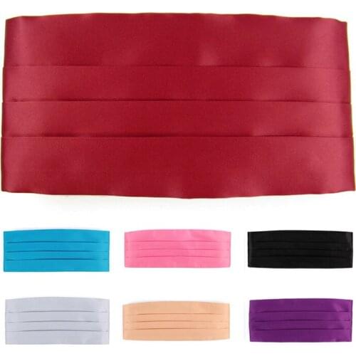 High Quality Dress Waist Girdles for Men Gravata Borboleta Wedding Groom Tuxedos Burgundy Gift Box