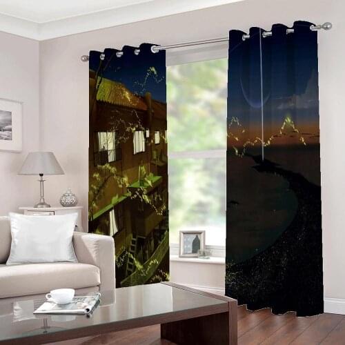 Modern 3D Blackout Curtains HD Custom Photo Retro Sailing Ship for Living Room Bedroom Large Window Drapes Sets