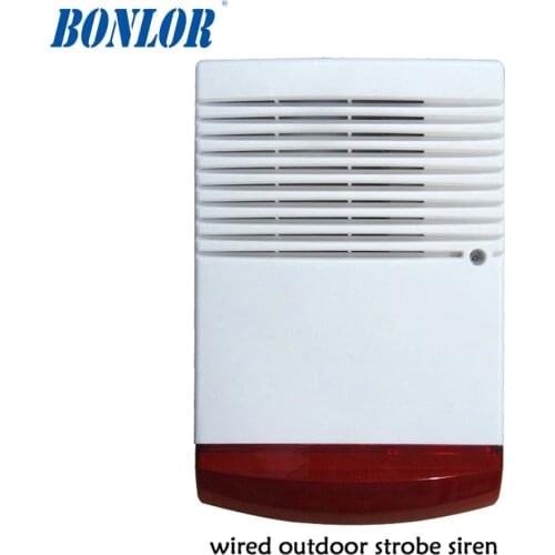 1 PCS Plastic Flash Light Siren 120DB very louder speaker For Fire control alarm warning Outdoor Strobe siren waterproof