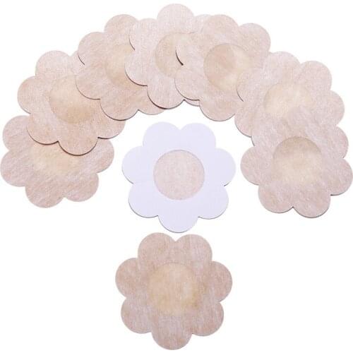 10Pairs/lot Breast Petals Reusable Invisible Self Adhesive Sticker Cover Bra For Women Pasties Heart Flower Sports Underwear