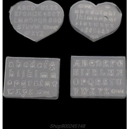 2Pcs 3mm Small Size Numbers Letters Mold Pendant Resin Silicone Molds Resin Message Fillings Making Jewelry M17 21 Dropshipping