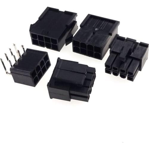 20pcs CPU 8 Pin Receptacle Plug Housing Male PCB Header Pins EPS ATX PSC Motherboard Mainboard Connector Shell Wafer 4.2 mm