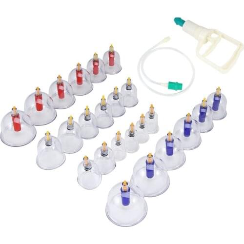 24Pcs Chinese Health Care Medical Vacuum Body Cupping Set Massage Cans Cup Biomagnetic Massage Therapy Body Relaxation Kit new