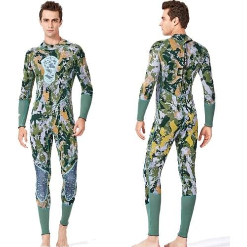 3MM Neoprene Camouflage Diving Suit Oen-piece Set Sun-proof and Warm Surfing Suit for Men