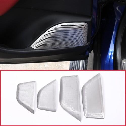 4Pcs For Maserati Levante Car Door Speaker Cover Trim Aluminum Alloy Auto Accessories NEW