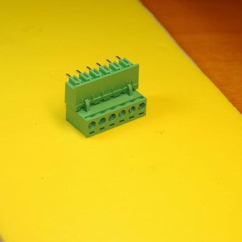 50pcs/lot Plug - in PCB terminal KEFA/KF/MG 2EDG 5.08mm spacing -6P curved needle