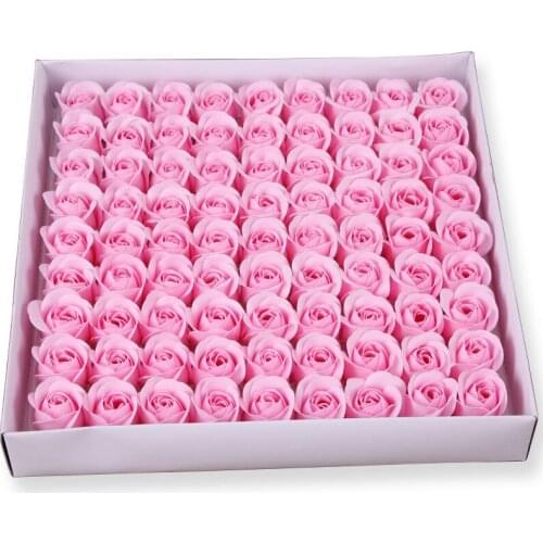 81pcs Rose Soap 3Layer Flower DIY for Holiday Wedding Christmas Gift Flower Head