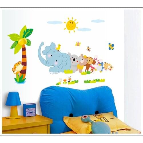 Colour stickers Small Animals sticker wallpaper Household adornment wall stickers Decorated the childs bedroom NE013