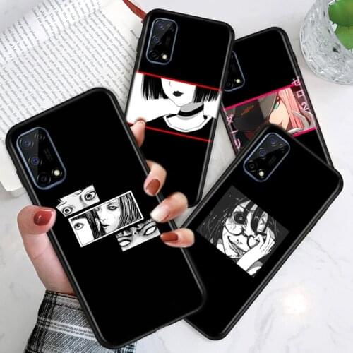 Sad Japanese Anime Aesthetic For Realme V15 X50 X7 X3 superzoom X2 C17 C11 C3 7i 7 6i 6S 6 5 Narzo 20 5G Pro Soft Phone Case
