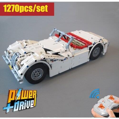 New RC Classic Racing Classic Jaguar Roadster Car Fit Lepinings moc-10690 HighTechCity Model Building Blocks Kid Boy Gift Toy