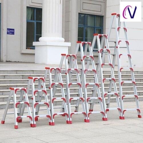 Ladder Thickened Aluminum Alloy Herringbone Ladder, Household Ladder, Telescopic Ladder, Elevator, Multi-functional Engineering