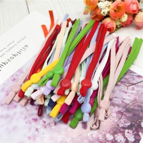Mask Sewing Elastic Band Cord with Adjustable Buckle Stretchy Mask Earloop Lanyard Earmuff Rope DIY Making Supplies