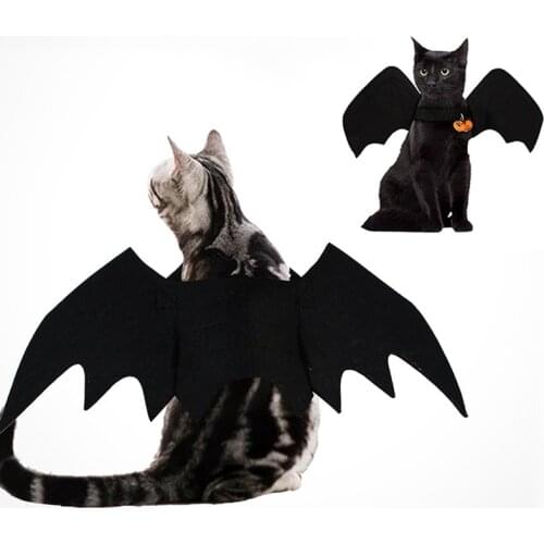 Cute Halloween Cat Costume Small Pet Cat Bat Wings Halloween Cat Wings Hallowen Cat Accessories 2021 Halloween Decorations