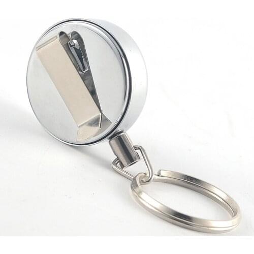 Outdoor Multi Tool High Resilience Steel Wire Rope Key Ring Chain Alarm Retractable Key Ring Anti Lost Key Chain Edc Tool