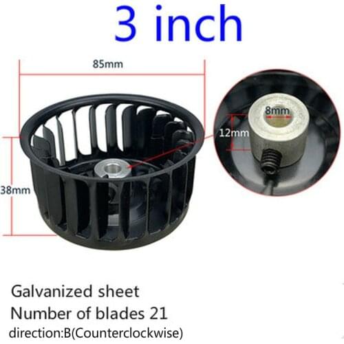 Multi-Blades centrifugal fan impeller B Type Blade centrifugal fan motor impeller centrifugal fan blower impeller 3/4/5 inch