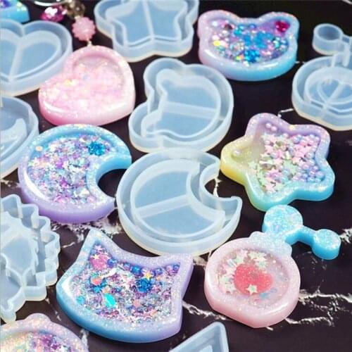 1Pc Strawberry Shaker Silicone Molds Jewelry Mold UV Epoxy Resin Mold Key Chain Pendant Craft DIY Making Jewelry Mold Tool