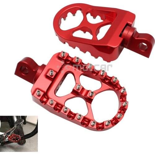 Motorcycle Wide Fat Aluminum Foot Pegs Roating Rear Footrests Non-slip For Harley Dyna Fatboy Sportster Iron 883 Street Bobber