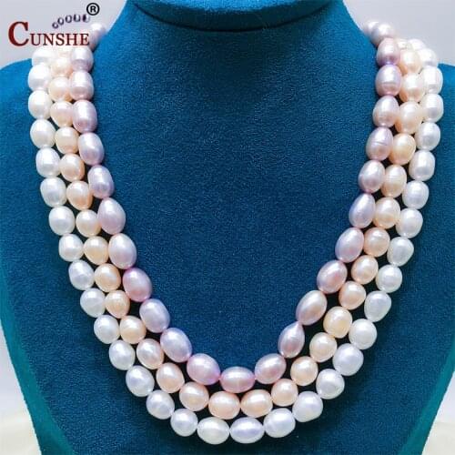 Natural Freshwater Pearl Beaded High Quality Rice Shape Punch Loose Beads for Make Jewelry DIY Bracelet Necklace Accessories