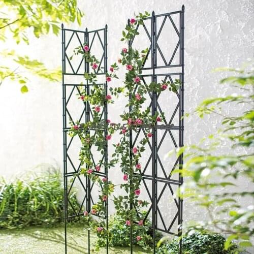 Rose Climbing Flower Stand Clematis Climbing Shelf Plant Support Rod Courtyard Fence Partition Fence Grid Flower Stand